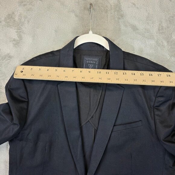 Guess Blazer Jacket Mens XL Black Single Breasted Sport Coat Notch Lapel Dressy - Picture 8 of 12